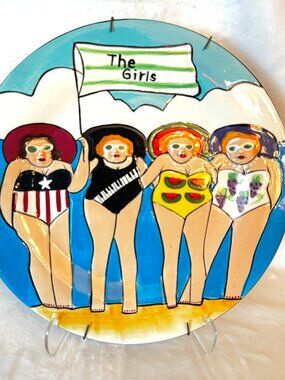 Funseekers The Girls 2004 Plate 10" Janice Joplin Westland Metal Wire Spring